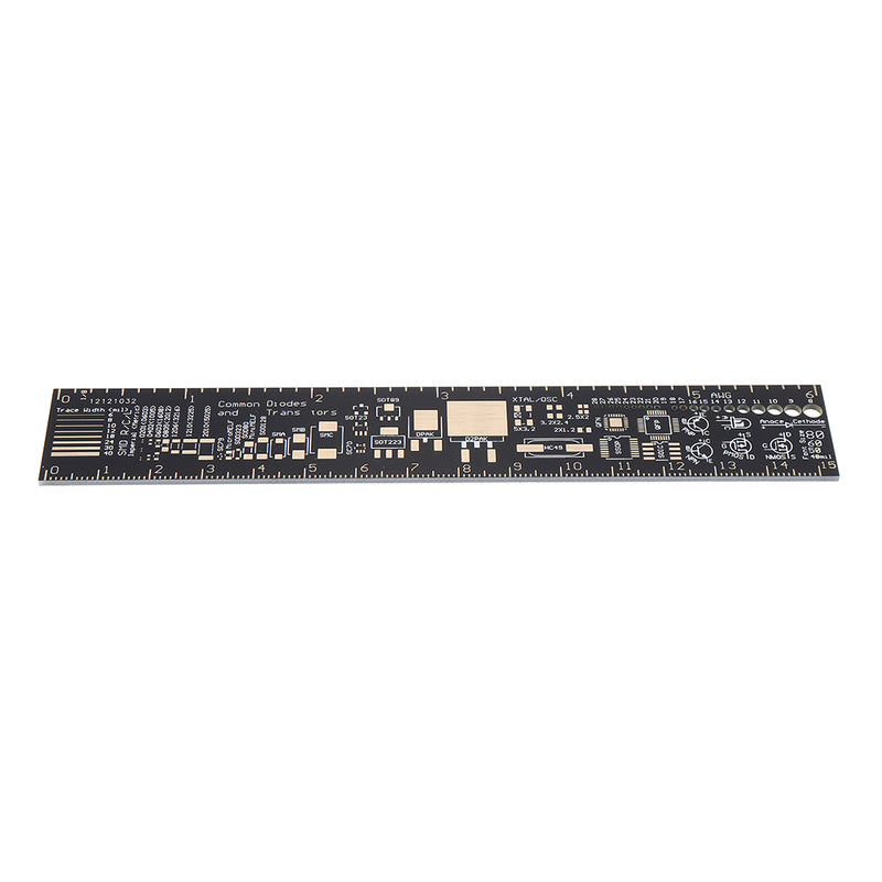 15cm Multifunctional PCB Ruler Measuring Tool Resistor Capacitor Chip IC SMD Diode Transistor Package Electronic Stock