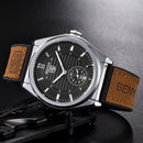 BENYAR 5125M Sport Men Watch 3ATM Waterproof Calendar Leather Strap Quartz Watch