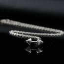 European Style Dumbbells Fitness  Instrument Shape Rock Unisex Necklace