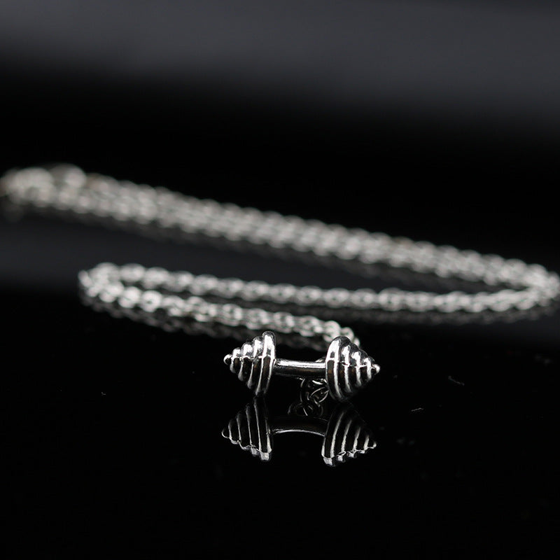 European Style Dumbbells Fitness  Instrument Shape Rock Unisex Necklace