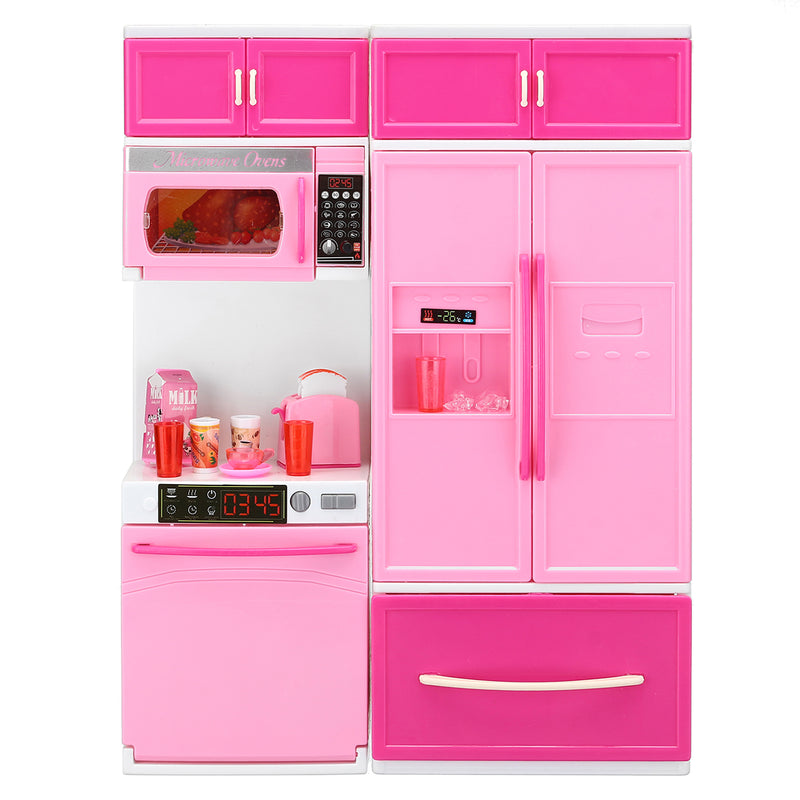 Large Girl Kid Wooden Play Kitchen Playset Children's Role Play Pretend Set Toys