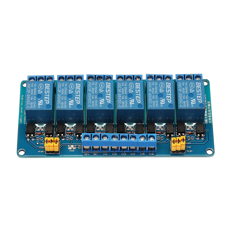 BESTEP 6 Channel 5V Relay Module High And Low Level Trigger