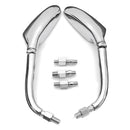 Pair Chrome Motorcycle Rear View Side Mirrors For Harley/Honda/Kawasaki/Suzuki/Yamaha