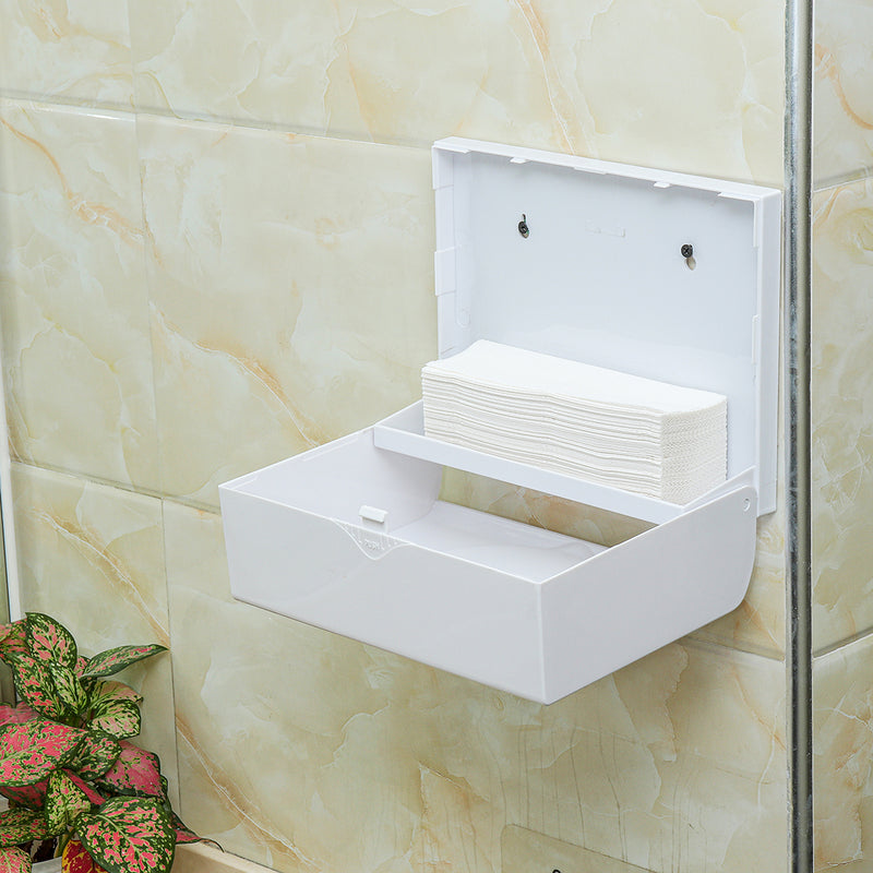 Toilet Hand Paper Towel Dispenser Wall Mounted Tissue Box Holder Bathroom Kit