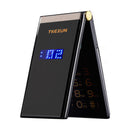 TKEXUN M2 Plus 3G WCDMA Network Flip Phone 5800mAh 3.0 inch Dual Touch Screen Blutooth FM Dual Sim Card Flip Feature Phone