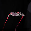 SHUAIDI Computer Rimless Glasses Plain Mirror Optical Frame Eyeglass Clear Lens Anti Blue Rays Radiation
