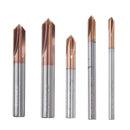 Drillpro 4 Flutes 90 Degree Chamfer Mill HRC60 3-12mm Tungsten Steel AlTiN Coating Milling Cutter
