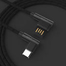 GOLF 90 Degree Reversible 2.4A Type C Charging Data Cable 3.28ft/1m for Xiaomi Mi A2 Pocophone F1
