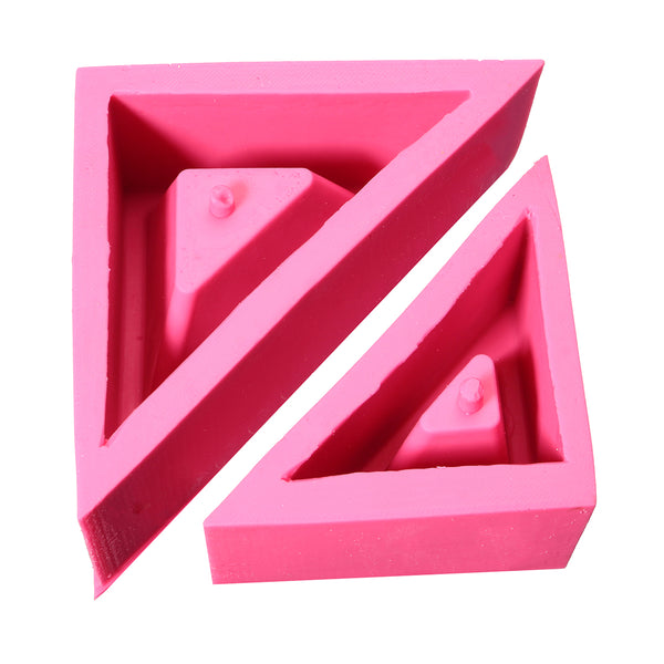 Silicone Flower Pot Mold Triangle Geometric Craft Succulent Plant Concrete Mould