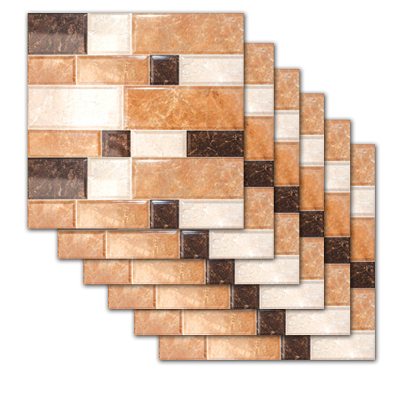 20x20cm 6Pcs Creative Tile Paste Wall Sticker Kitchen Bathroom Floor Decoration