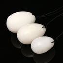 3Pcs Comfortable Set Massage Natural White Jade Eggs  Exercise Ball