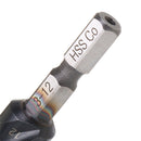 Drillpro HRC89 M35 Cobalt Step Drill Bit 3-12/4-12/4-20mm TiAlN Coated Step Drill 1/4 Inch Hex Shank