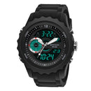 SANDA 769 Dual Digital Digital Watch Men PU Stopwatch Luminous Display Calendar Outdoor Sport Watch