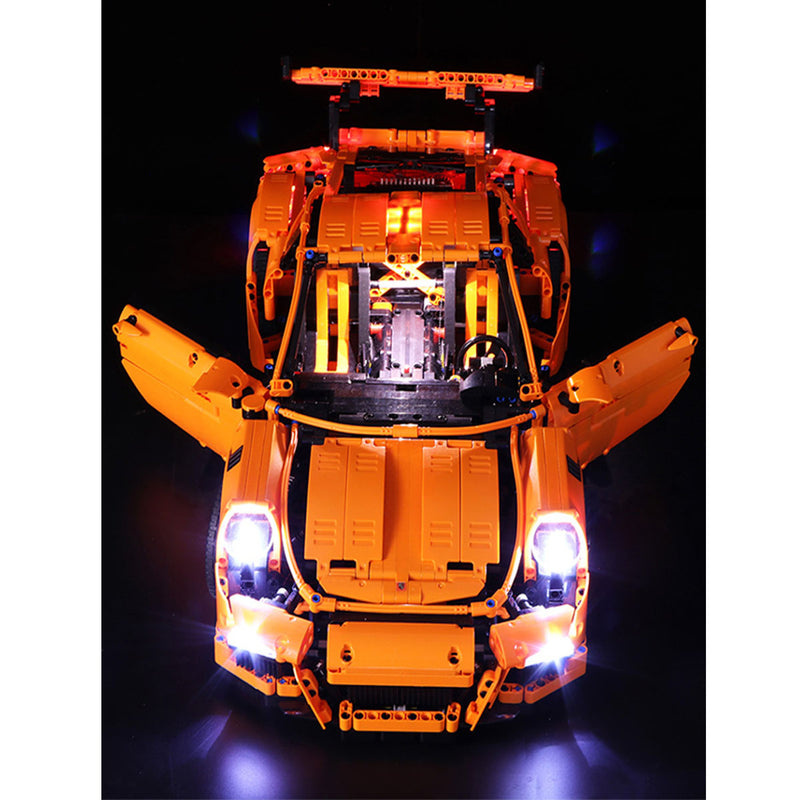 USB LED Light Lighting Kit ONLY For Lego 42056 911 GT3 RS Bricks Toys