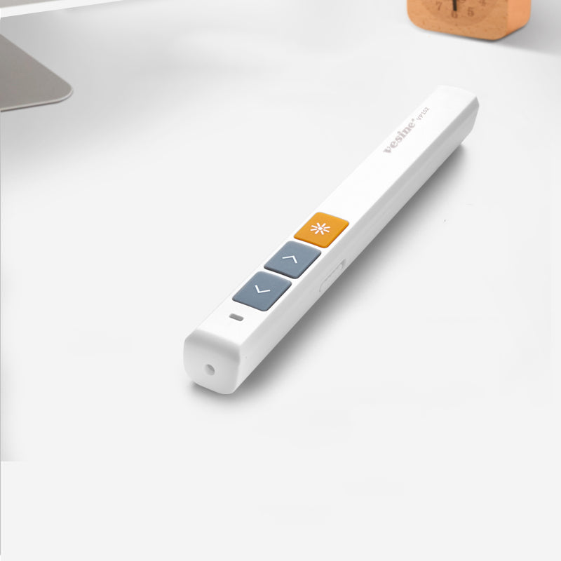 Vesine VP152 Rechargeable Wireless Presenter Laser Flip Pen PPT Laser Page Pen Clicker Presentation Pen USB Remote Control Supports Hyperlink Function