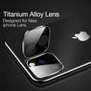 Cafele 2PCS HD Clear Tempered Glass + Metal Two in One Seamless full Covering Phone Lens Protector for iPhone 11 / Pro / Pro Max