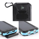 20000mAh Solar Charging Power Bank SOS Mode Portable Cell Phone Solar Charger with Dual USB Charging Ports LED Flashlight Carabiner/Compass