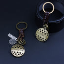 Retro Twelve constellation Woven Keychain Soft Leather Cord Keychain For Men