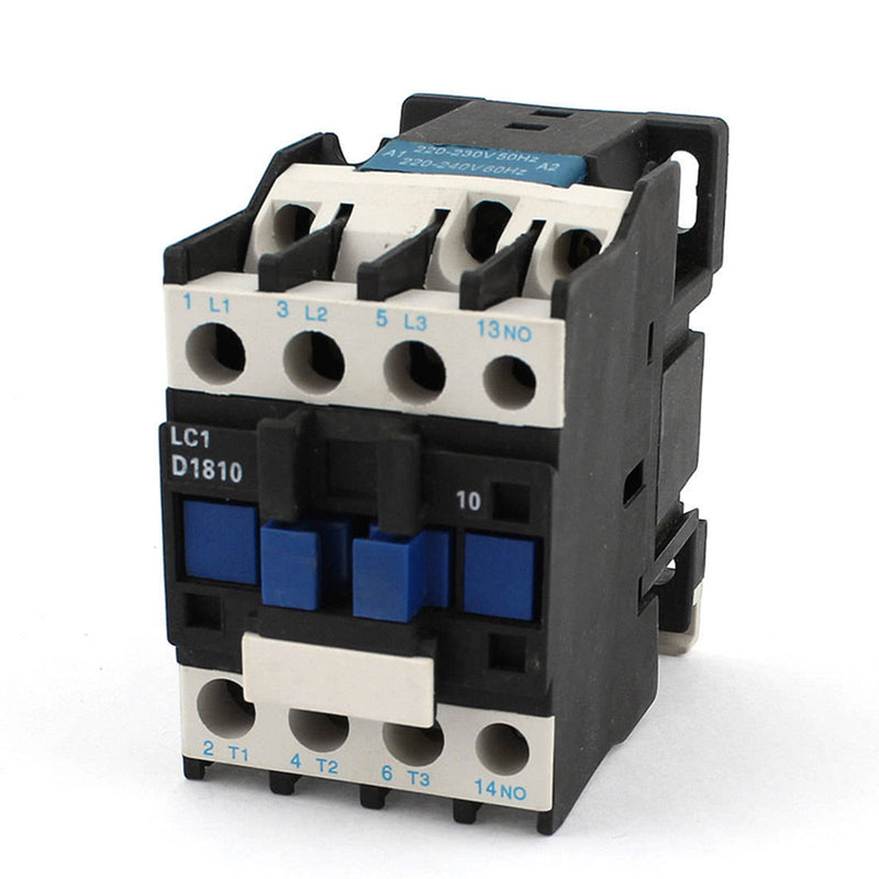 AC Contactor AC220V Coil 32A 3-Phase 1NO 50/60Hz Motor Starter Relay LC1 D1810