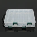 Plastic 12 Compartment Double Sided Fishing Lure Bait Tackle Hook Accessory Storge Box Case