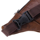 Men Leather Waist Bag Multi-Pockets Storage Bag Leisure Shoulder Bag