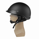 Motorcycle German Style Half Face Helmet Scooter Bike Matt Black M/L/XL DOT