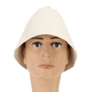 White 100% Wool Felt Sauna Hat Hair Head Protect form Steam Room Overheating