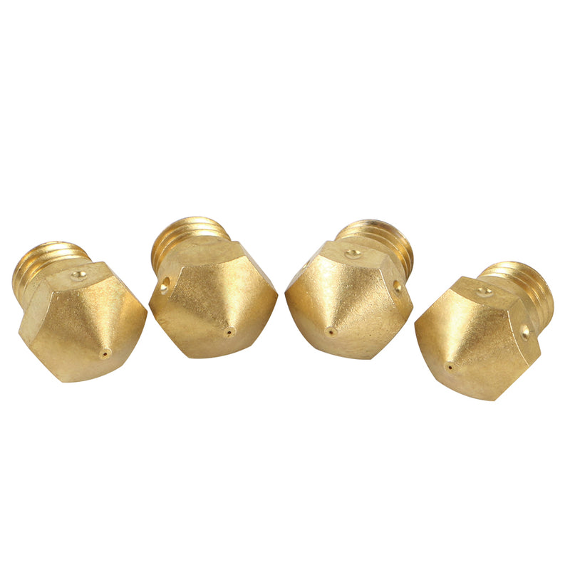 4Pcs MK10 1.75mm/0.4mm Brass M7 Thread Extruder Hotend Nozzle for 3D Printer