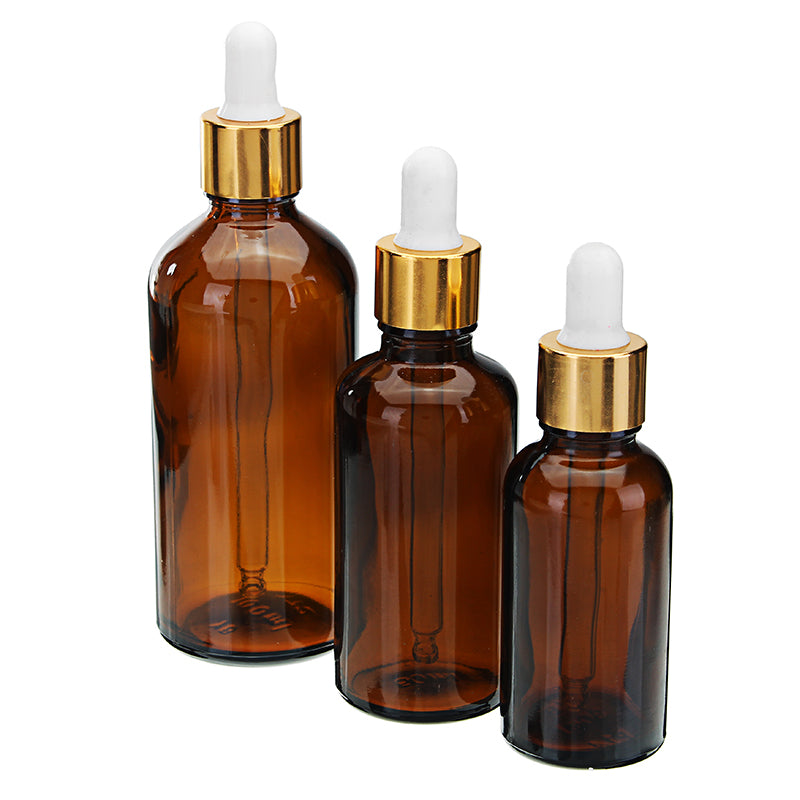 Brown Amber Glass Bottle Glass Dropper Dropping Bottle Refillable Container 10/20/30/50/100mL