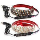 2M Waterproof USB SMD5050 120 LED RGB Strip Light Bar TV Background Lighting Lamp 5V