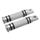 Motorcycle Silver Aluminum Foot Pegs Footrests For Harley Touring Sportster Softail Dyna Bobber