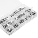 Suleve M5SP1 100Pcs M5 Stainless Steel 8-35mm Phillips Pan Head Machine Screw Washer Bolt Asortment