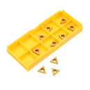 Drillpro 10pcs TCMT110204 Carbide Insert for Lathe Turning Tool Holder