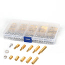 Suleve M3BH6 750Pcs M3 Brass Male-Female Hex Column Standoff Support Spacer Pillar 304 Stainless Steel Bolt And Cross Screw Nut Assortment for PCB Board