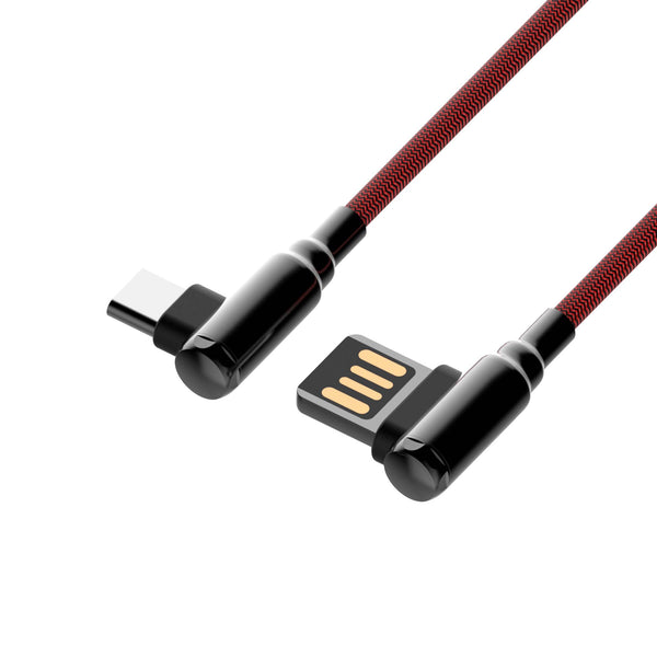 LIDNO 2.4A Type-C Micro USB Fast Charging 90 Degree Elbow Data Cable for Huawei P30 Pro Mate 30 5G Xiaomi 9Pro Redmi K30 S10+ Note 10 5G Oneplus 7T Pro