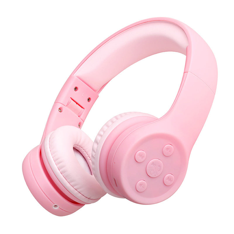 Wireless bluetooth Kids Childs Headphone Soft Foldable Portable Stereo Music Headset with Mic