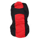 Universal Car Seat Covers Protector Full Set Steel Ring Wheel Cover Belt Pad Red Black