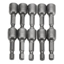10pcs 8mm Socket Magnetic Nut Driver 1/4 Inch Hex Shank Power Drill Bits