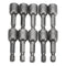 10pcs 8mm Socket Magnetic Nut Driver 1/4 Inch Hex Shank Power Drill Bits