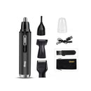 DSP 4 in 1 USB Charging Electric Nose Hair Trimmer Low Noise Nasal Hair Apparatus Multi-functional Nose Ear Hair Beard Eyebrow Shaver Hair Scraper