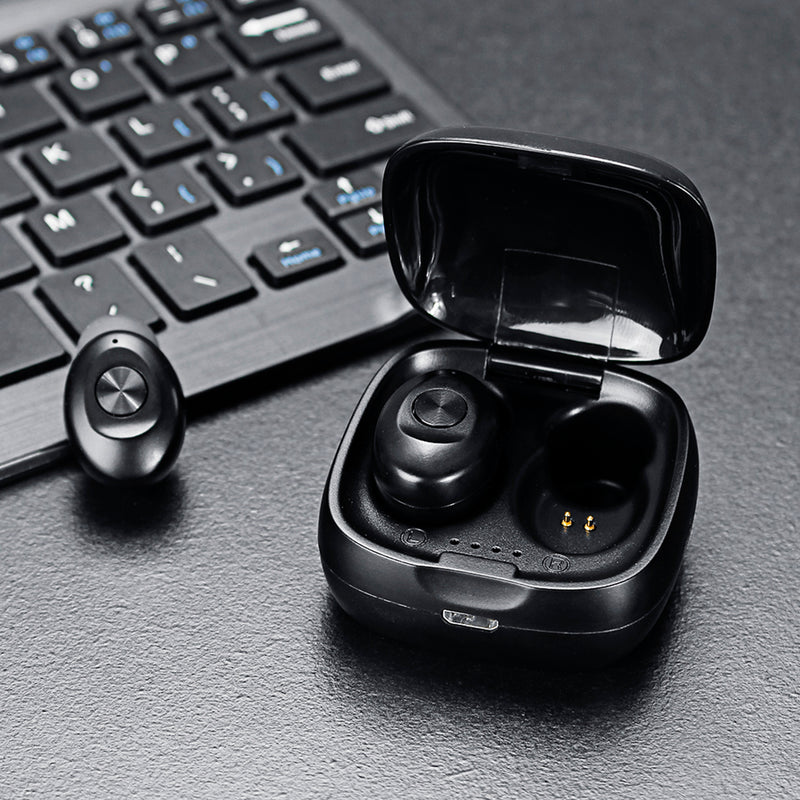 Mini TWS True Wireless bluetooth 5.0 Earphone 5D Stereo IPX5 Waterproof Headphone with Mic
