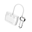 LDNIO C504 Dual QC3.0 USB Port 6V 3A USB Car Charger With 3 Slot Socket Adapter Plug 12V-24V for Mobile Phone