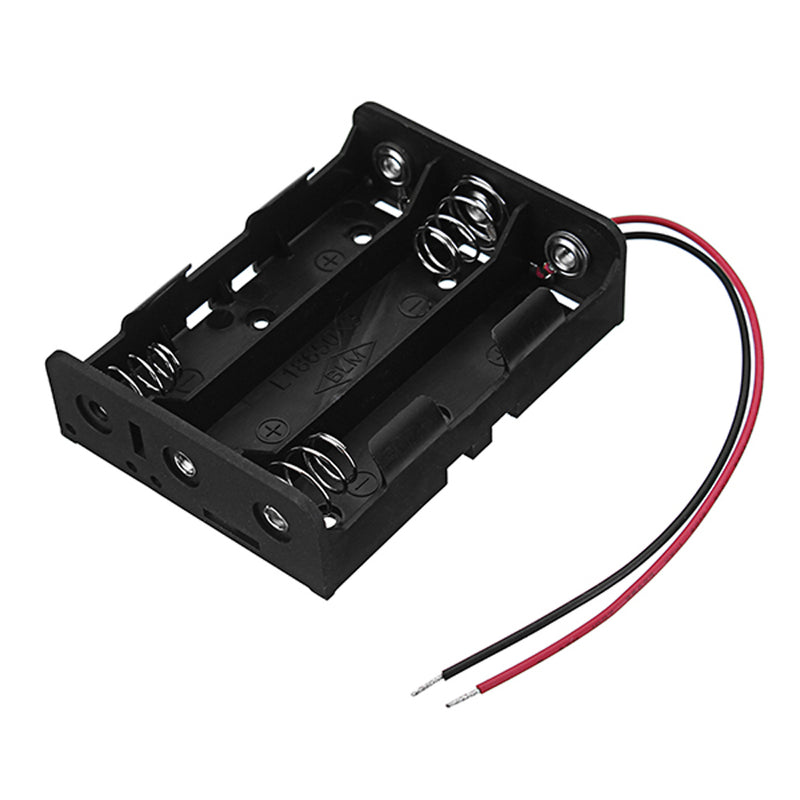 20pcs DC 11.1V 3 Slot 3 Series 18650 Battery Holder Box Case With 2 Leads And Spring