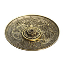 5 Holes Dragon Lotus Incense Burner Holder Retro Censer Plate For Stick Cone