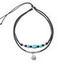 Retro Style Indian Avatar Necklace Double Layer Beaded Necklace For Men