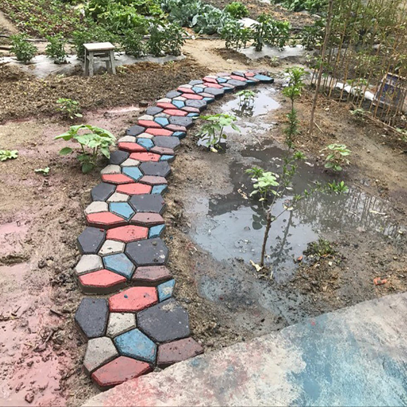 36cm Irregular Walk Maker Stepping Stone Reusable Paver Molds Brick Mould Cement Brick Mold DIY Garden Walkway Pavement