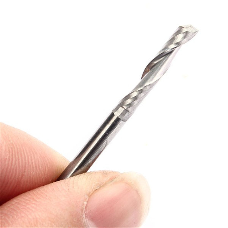 10pcs 3.175x17mm Single Flute End Mill Cutter 1/8 Inch Shank Tungsten Steel CNC Router Bit