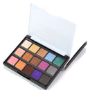 Popfeel 15 Colors Eyeshadow Palette Shimmer Glitter Nude Matte Pigmented Metallic Finish Eye Shadow