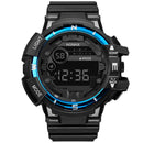 HONHX 81-66F Men Fashion Luminous Display Calendar Alarm Colock Sport Digital Watch