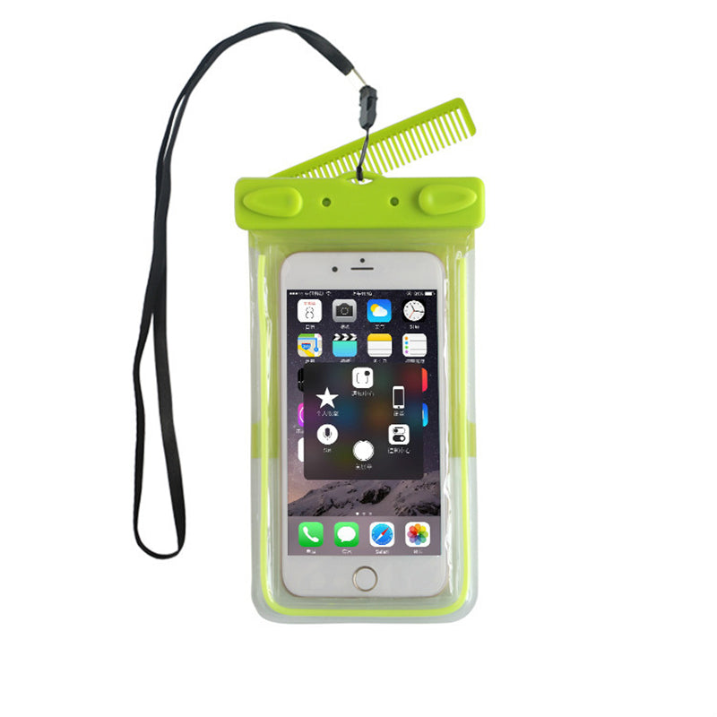 Universal Waterproof Bag With Comb Mirror Transparent Window For Cell Phone Under 6 Inch